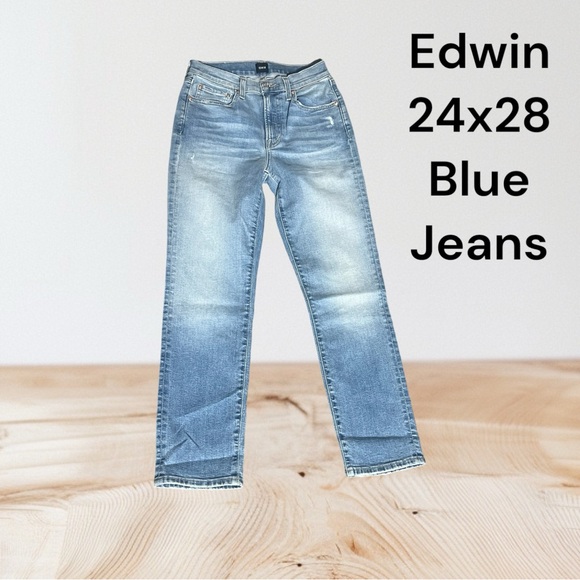 Edwin Denim - Edwin, Size 24x28, Straight Blue Jeans. NWT G14